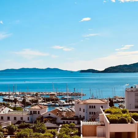 Grand 28m2 Terrasse Exceptionnelle Vue 180 Plein Sud - Piscine - Clim - Box Διαμέρισμα Le Lavandou