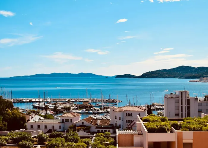 Grand 28m2 Terrasse Exceptionnelle Vue 180 Clim Box Appartamento Le Lavandou